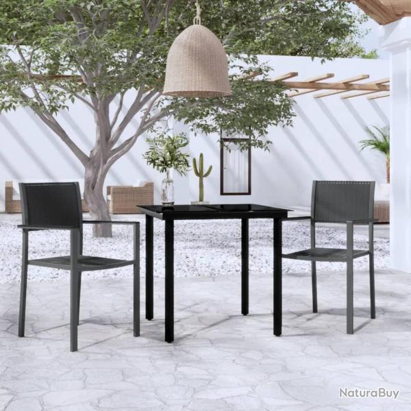 Ensemble � manger de jardin 3 pcs Noir