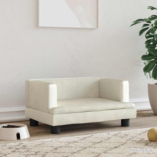 Lit pour chien cr�me 60x40x30 cm velours