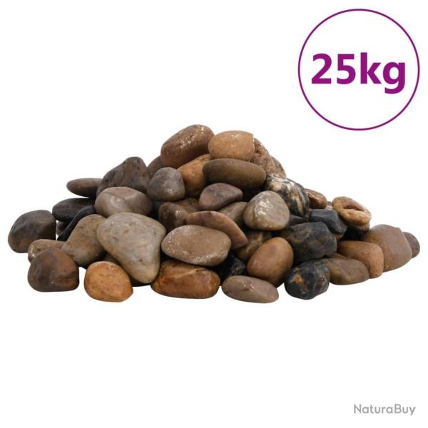 Galets polis 25 kg multicolores 2-5 cm