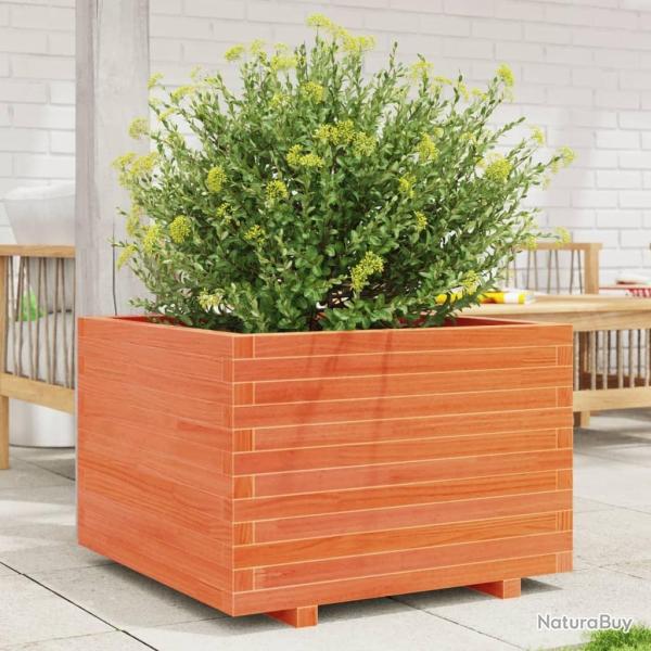 Jardini�re cire marron 70x70x49,5 cm bois de pin massif