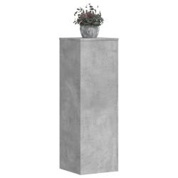 Supports pour plantes 2 pcs gris b&eacute;ton bois d'ing&eacute;nierie