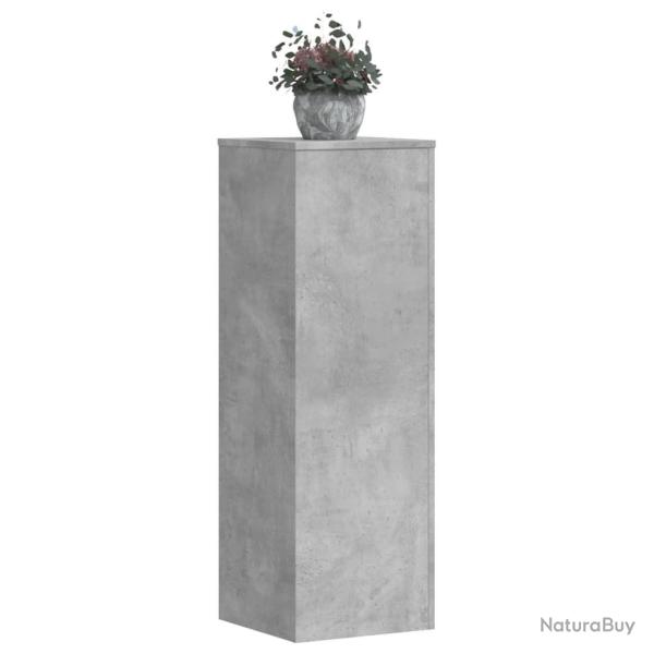 Supports pour plantes 2 pcs gris bton bois d'ingnierie