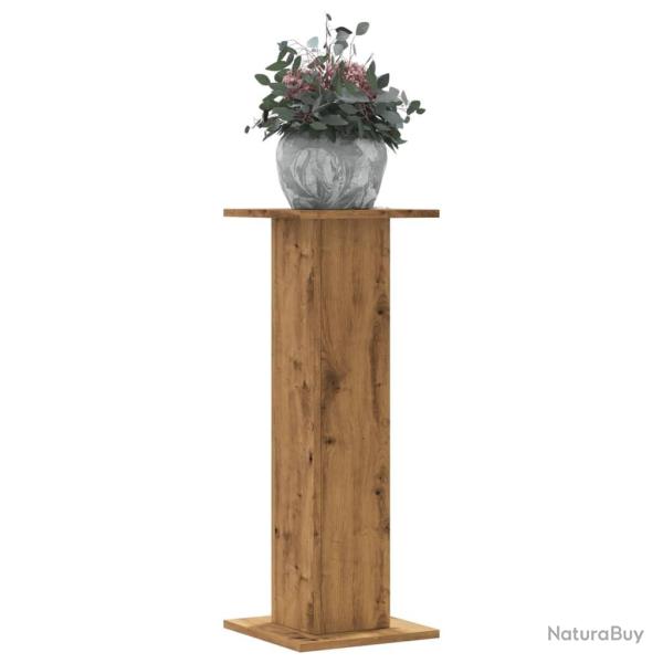 Supports pour plantes 2 pcs chne artisanal bois d'ingnierie