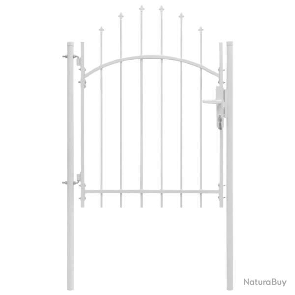 Portail de jardin Acier 1 x 2 m Blanc