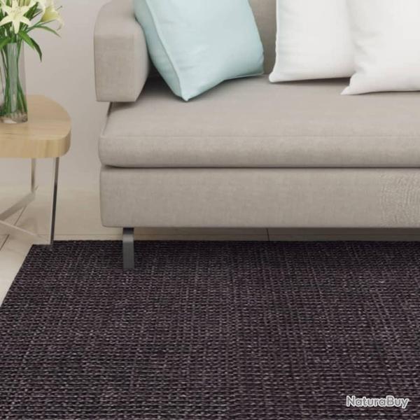 Tapis en sisal pour griffoir noir 80x300 cm