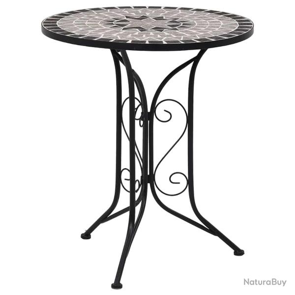 Table de bistro mosaque Gris 60 cm Cramique