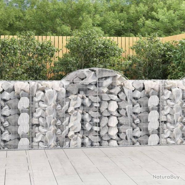 Paniers � gabions arqu�s 5 pcs 200x50x100/120 cm fer galvanis�