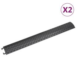 Rampes de protection de c&acirc;ble 2 pcs 98,5 cm Noir