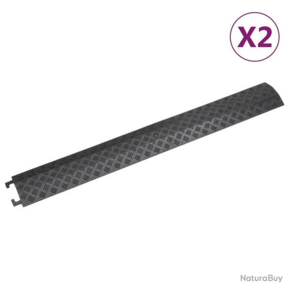 Rampes de protection de cble 2 pcs 98,5 cm Noir