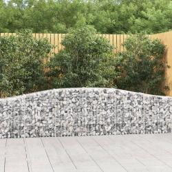 Paniers &agrave; gabions arqu&eacute;s 4 pcs 400x30x60/80 cm Fer galvanis&eacute;