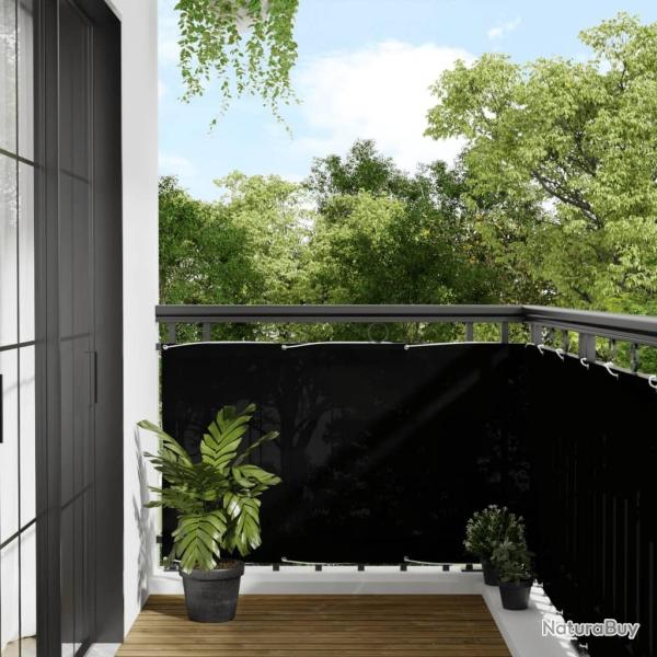 �cran de balcon noir 90x700 cm 100% polyester oxford