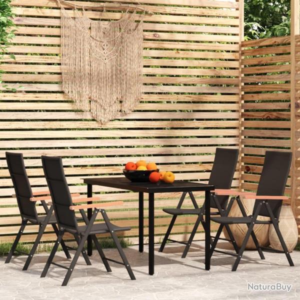 Ensemble  manger de jardin 5 pcs Noir