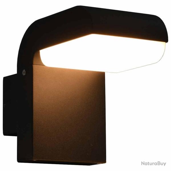 Applique murale LED d'extrieur 9 W Noir Ovale