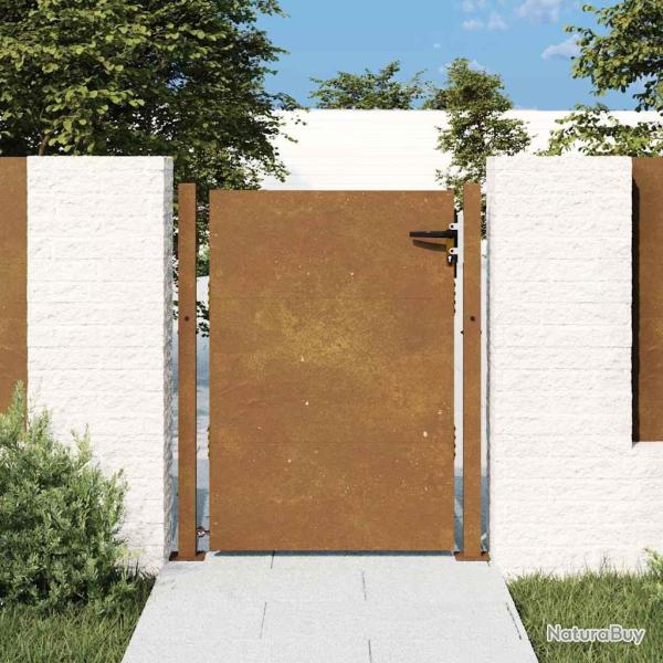 Portail de jardin 105x130 cm acier corten