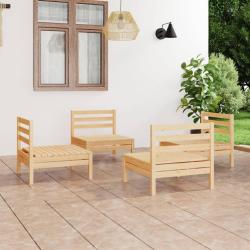 Salon de jardin 4 pcs Bois de pin massif