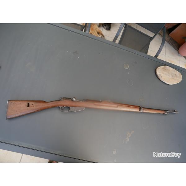 Fusil Mannlicher HEMBRUG 1895 Hollandais de 1906 dans son jus (il manque la t�te de culasse)