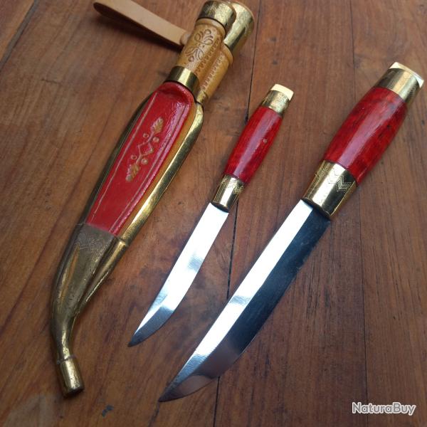 Magnifique Duo de PUUKKO LISAKKI JARVENP�� de KAUHAVA FINLAND avec Fourreau en Cuir