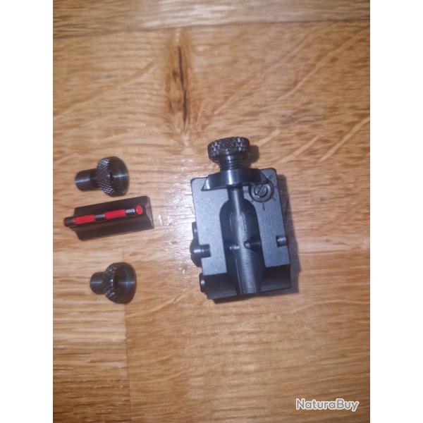 Dioptre  + 3 Viseurs en acier usin marque NEOG + guidon a fibre optique