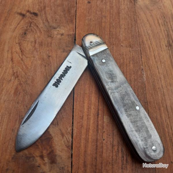 Joli Couteau Rgional SCOUT BOULEDOGUE 310 PRADEL Manche en Corne