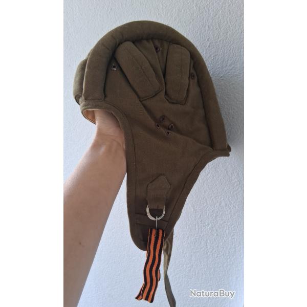 CASQUE EN TOILE KAKI TROUPES AROPORTES SOVITIQUES ARME ROUGE ANNES 1987 URSS TAILLE 57-58