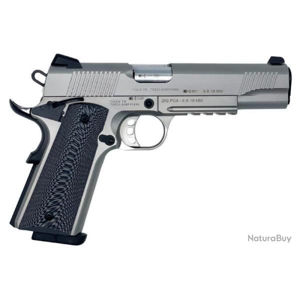 PISTOLET TISAS ZIG PC9 STAINLESS CAL 9X19 10 COUPS