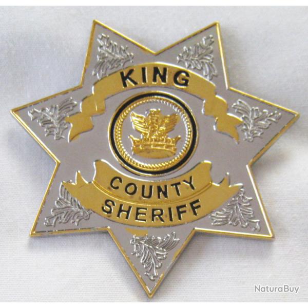 BROCHE ETOILE SHERIFF POLICE KING COUNTY  - Ref.33
