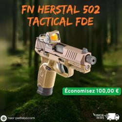 FN HERSTAL 502 Tactical FDE - Pistolet Optics Ready .22LR 