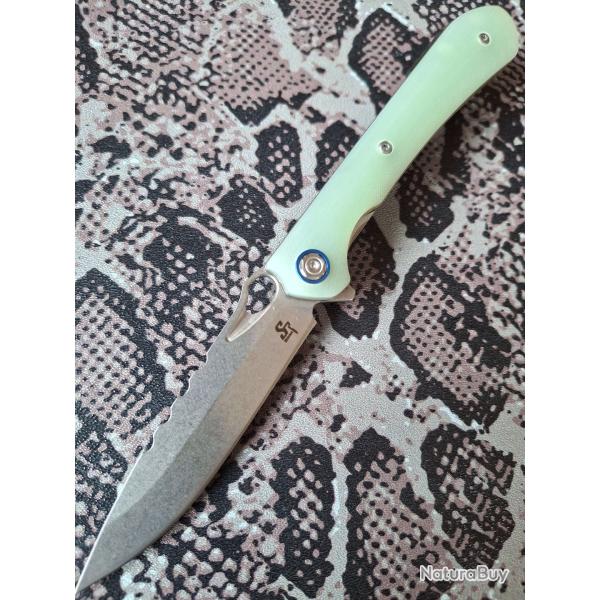 Sitivien - ST145 - Jade - Lame acier 14C28N - Manche G10 - EDC -