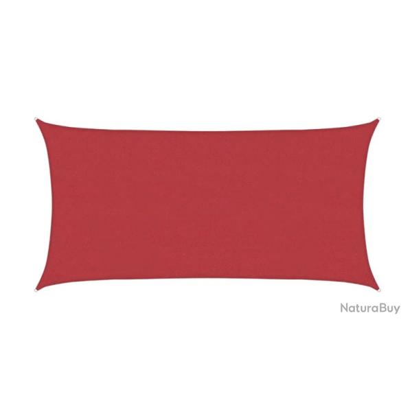 Voile d'ombrage rouge 2x4 m en PEHD - lgante protection solaire pour jardin et terrasse