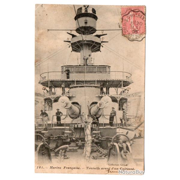 CPA - Marine Fran�aise  Tourelle avant d'un Cuirass� N�3227
