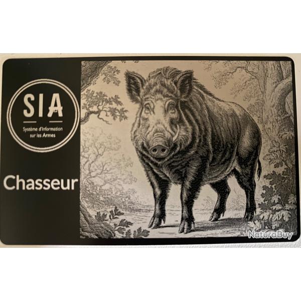 Carte m�mo Permis de chasse / SIA