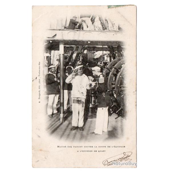 CPA - Marine Militaire-Maitre COQ FAISANT GOUTER LA SOUPE DE L'�QUIPAGE A L'OFFICIER DE QUART N�3065