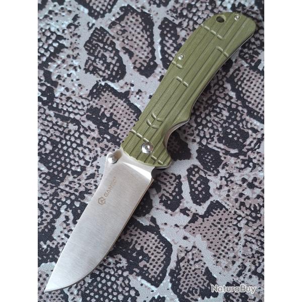 Ganzo 723GR - pliant - Lame 440C - Manche G10 vert OD & mtal - Ambidextre