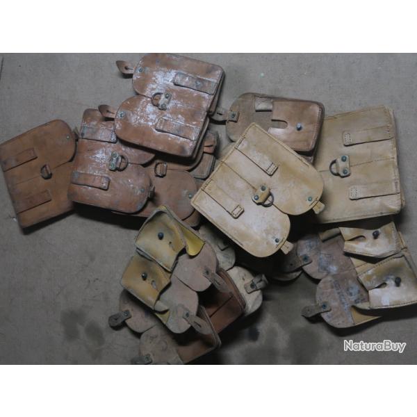 Lot 14 portes chargeurs pour MAS 49 49/56 en cuir Ref @