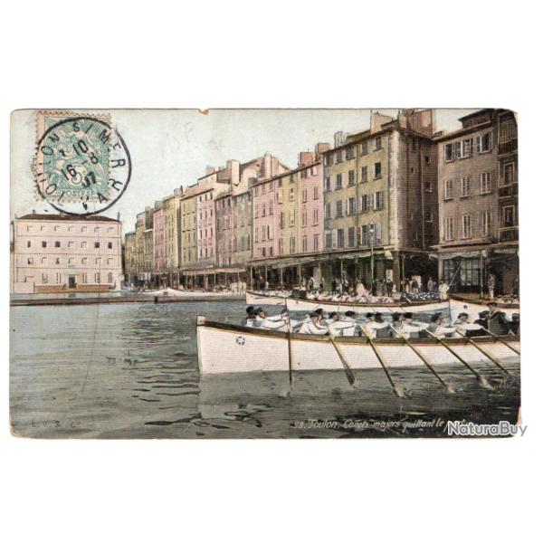 CPA -Marine Militaire -TOULON.Canots majors quittant le port  N�3010