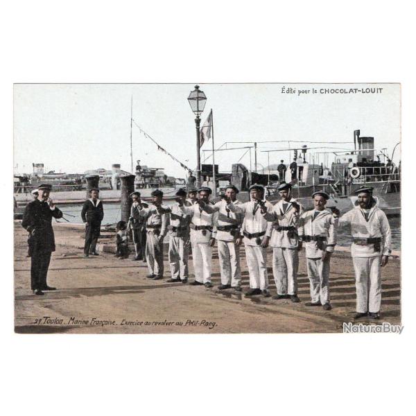 CPA - Toulon . Marine Fran�aise, Exercice au r�volver au petit-Rang N�3199