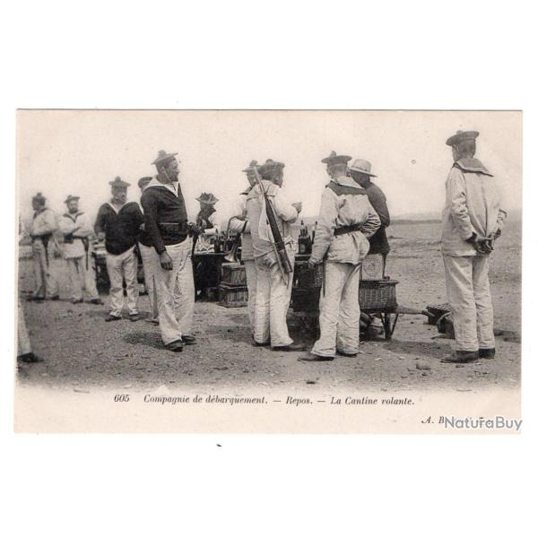 CPA - Marine Militaire - Campanie de d�barquement - Repos -La cantine roulante  N�3202
