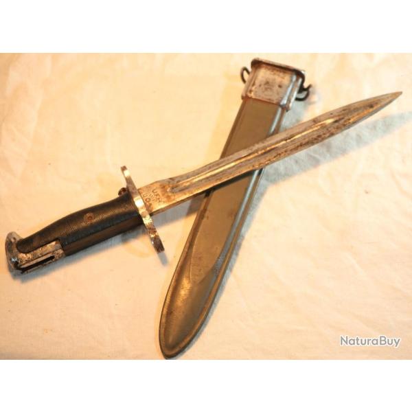 ******* Baionnette US Garand affute avec fourreau modle seconde guerre - ref GUI24BAI001