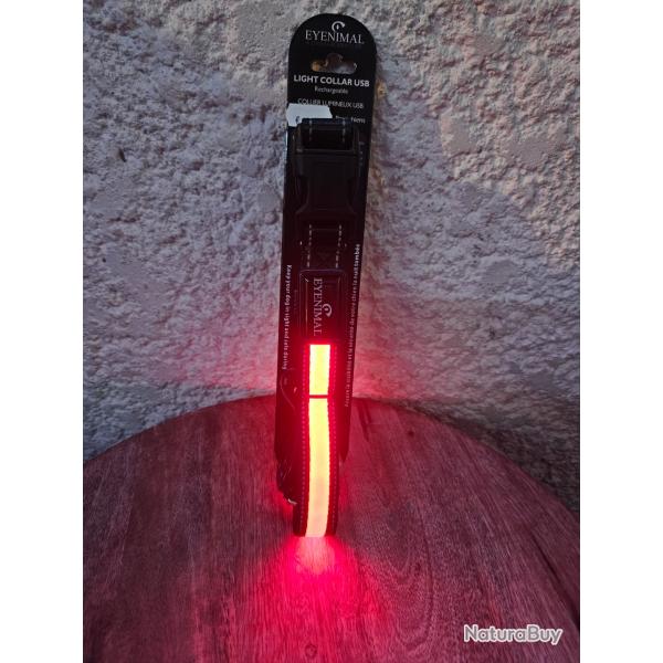 Colliers lumineux rechargeable EYENIMAL pour chien