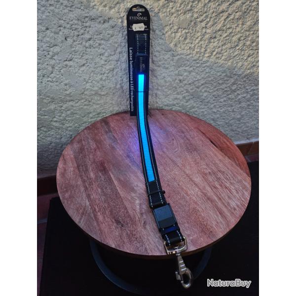 Laisse lumineuse EYENIMAL Rechargeable bleu