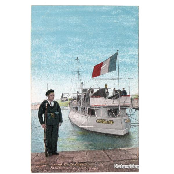 CPA - Marine Militaire  - La Vie du Marin Factionnaire au petit-rang - N�1727