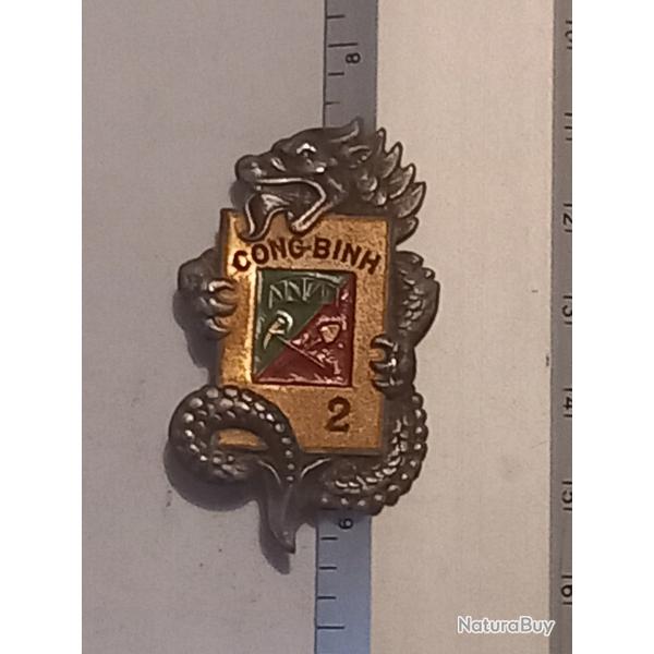 Insigne de la 2�me compagnie (Cong-Binh) du 3�me r�giment �tranger d'infanterie (3 REI)