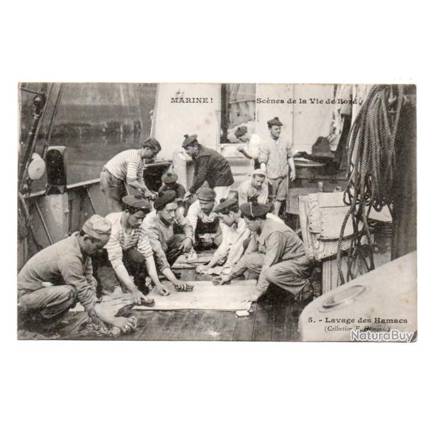 CPA - Marine Militaire  - La Vie du Marin . Lavage des Hamacs - N�1742