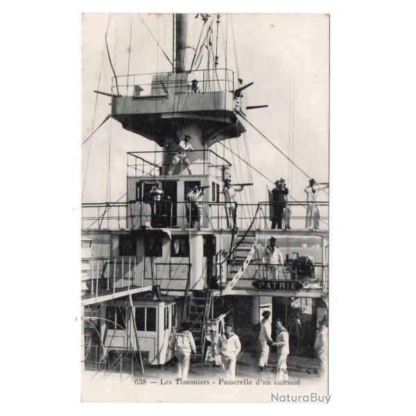 CPA - Marine Militaire  - Les Timoniers Passerelle d'un cuirasse  - N�3022