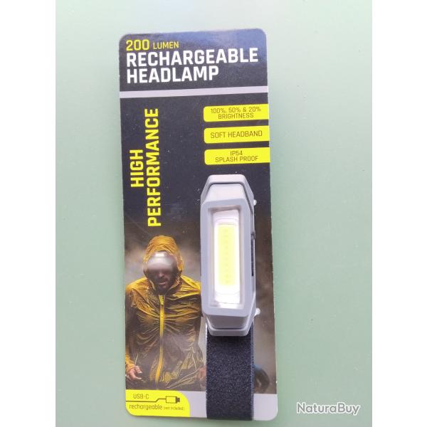 A SAISIR - Lampe frontale  leds 200 lumen rechargeable diffrents types d'clairage
