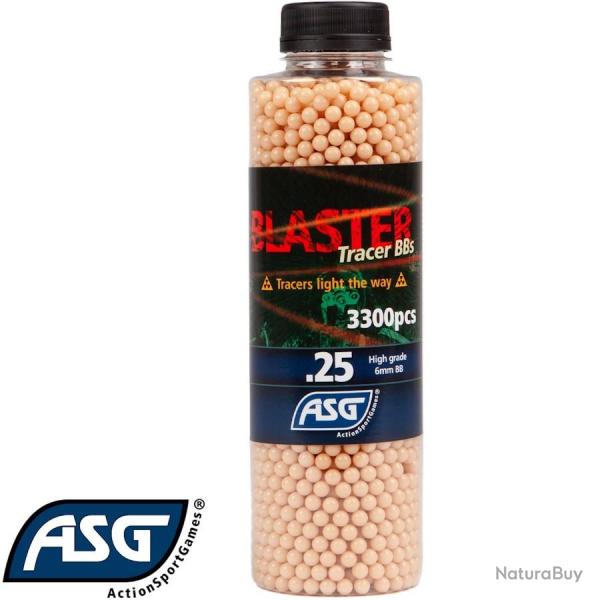 Billes tra�antes airsoft 0,25g rouges ASG - fluo pour traceur