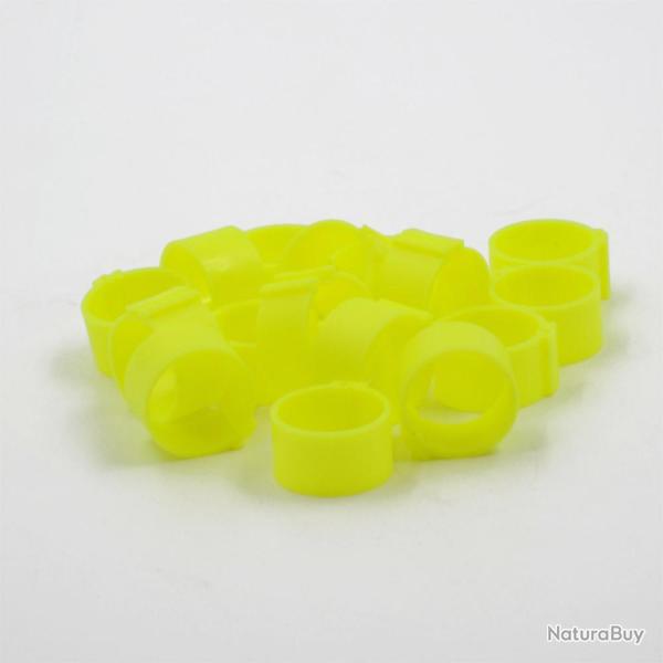 Soldes ! Lot de 25 bagues 20mm jaune fluo (Taille 2)