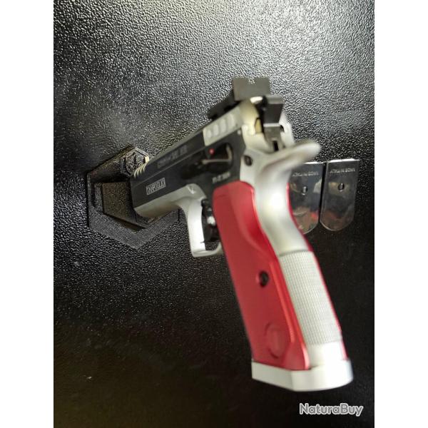 Support magntique pour pistolets et 2 chargeurs 9mm
