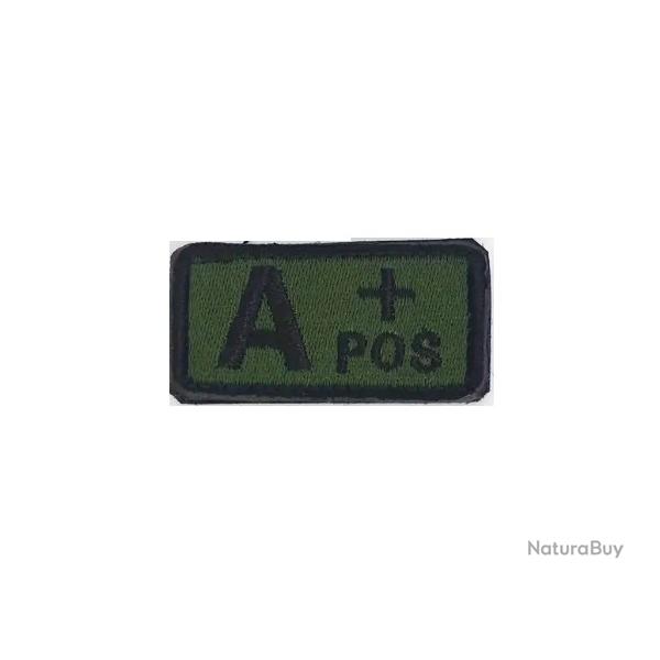 Patch Groupe sanguin A+ Vert velcro - Livraison gratuite