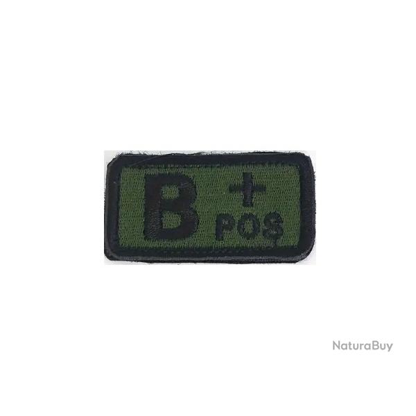 Patch Groupe sanguin B+ Vert velcro - Livraison gratuite